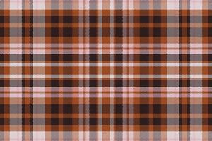 Tartan plaid pattern with texture and warm color. vector
