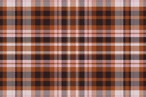 Tartan plaid pattern with texture and warm color. vector