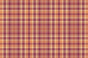 Tartan plaid pattern with texture and warm color. vector