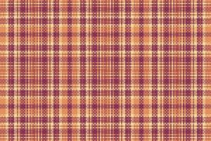 Tartan plaid pattern with texture and warm color. vector