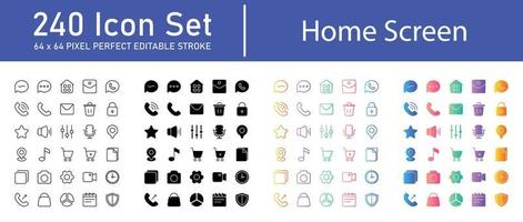 Home Screen Icon Pack vector