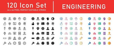 paquete de iconos de ingeniería vector