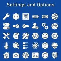 Settings and Options vector