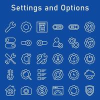 Settings and Options vector