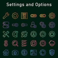 Settings and Options vector