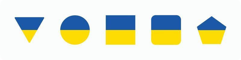 Ukraine flag color isolated shape vector