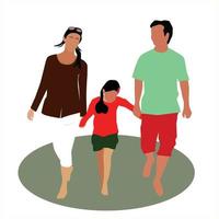 ilustración de familia de vacaciones vector