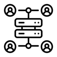 Trendy icon of personal database, linear style vector