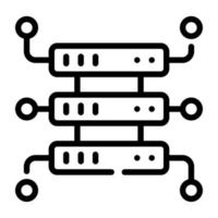 Download linear icon design of server connection vector