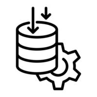 Database setting icon designed in linear style vector