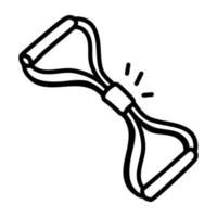 An editable icon of chest expander in doodle style vector