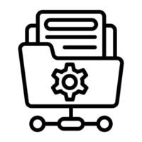 Check this linear icon of folder setting vector