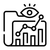 Get this linear icon of data visualization vector