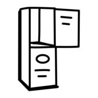 Gym locker hand drawn icon with scalability vector