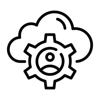 Ready to use icon of cloud profile, linear design vector