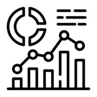 Business statistics linear icon in editable style vector