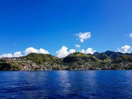 Wallilabou Bay Saint Vincent and the Grenadines in the caribbean sea photo