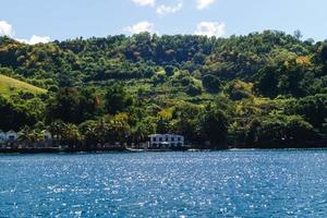 Wallilabou Bay Saint Vincent and the Grenadines in the caribbean sea photo