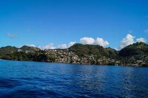 Wallilabou Bay Saint Vincent and the Grenadines in the caribbean sea photo