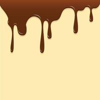 Chocolate dripping, Chocolate background vector illustration