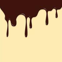 Chocolate dripping, Chocolate background vector illustration