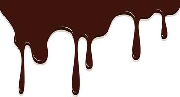 Chocolate dripping, Chocolate background vector illustration