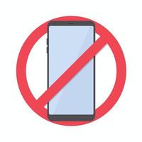 No cell Phone Sign and Symbol ,Vector flat design Element vector