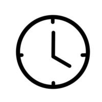 reloj de pared negro vector simple