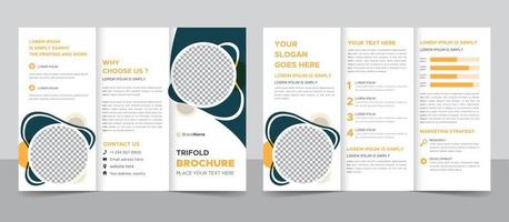 diseño de plantilla de folleto tríptico moderno y profesional corporativo. vector