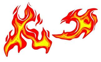 Fire cartoon element vector