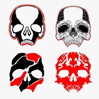 Skull head illustration vector