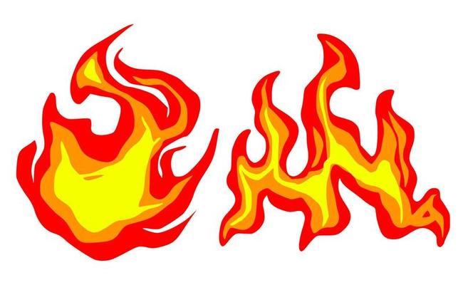 Fire cartoon element