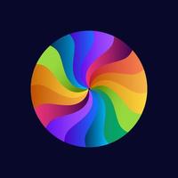 Color circle colors of the rainbow logo vector