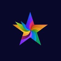 star rainbow vector