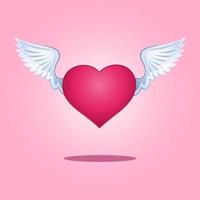 Winged love Icon Logo vector