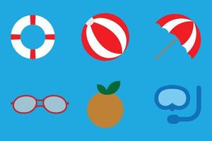 set of summer icons. summer elements collection vector