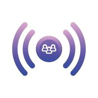 live community logo gradient design template icon vector