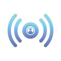 live profile logo gradient design template icon vector