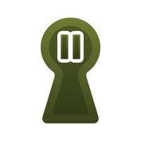 pause keyhole logo gradient design template icon vector