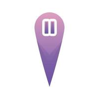 pause location logo gradient design template icon vector