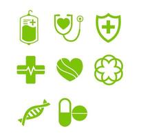 diseño de conjunto de iconos de salud y medicina vector