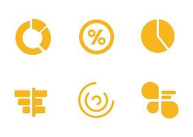 graphic or chart icon set design vector