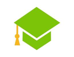 Graduation hat shape vector, icon or symbol design vector