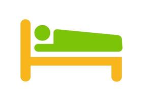 diseño vectorial, forma de icono o símbolo de una persona dormida vector