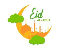 Eid al-Adha greeting vector, icon or symbol design vector