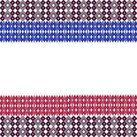 Geometric eye pattern, silver, blue, red on a white background. vector