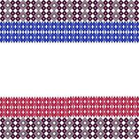 Geometric eye pattern, silver, blue, red on a white background. vector