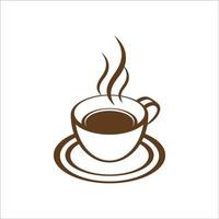 Hot Coffee cup icon. Coffee vector isolated on white background. Coffee cup illustration simple sign