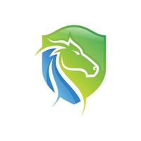 vector logo illustration of horse head with colorful gradient style isolated on white background