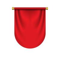 Empty 3D Pennant template . Vector illustration
